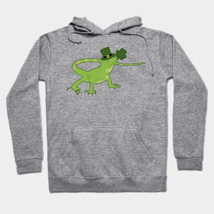 Gecko Funny St Patricks Day Shamrock Hoodie